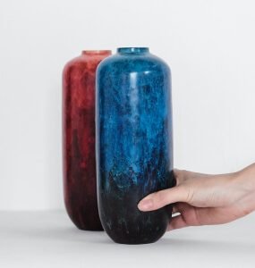 Home Ceramic Blue Vase